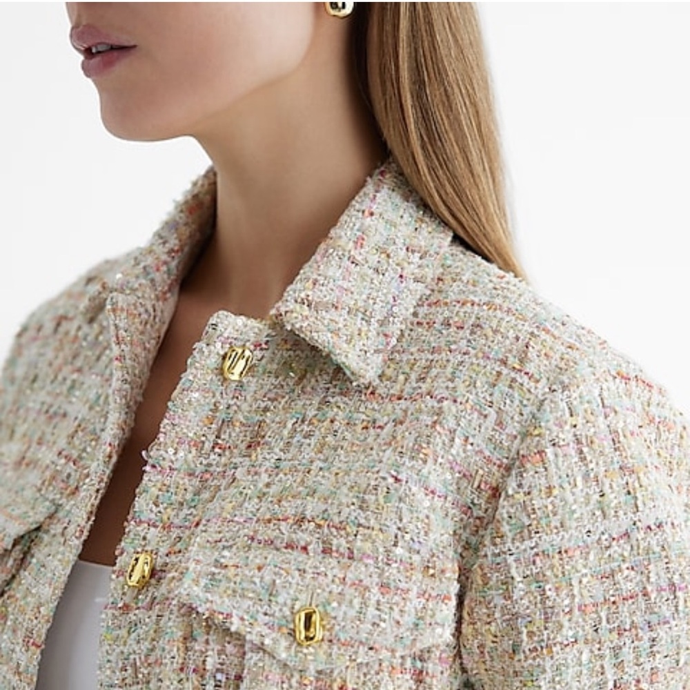 Express Tweed & Sequin Jacket - Picture 5 of 10